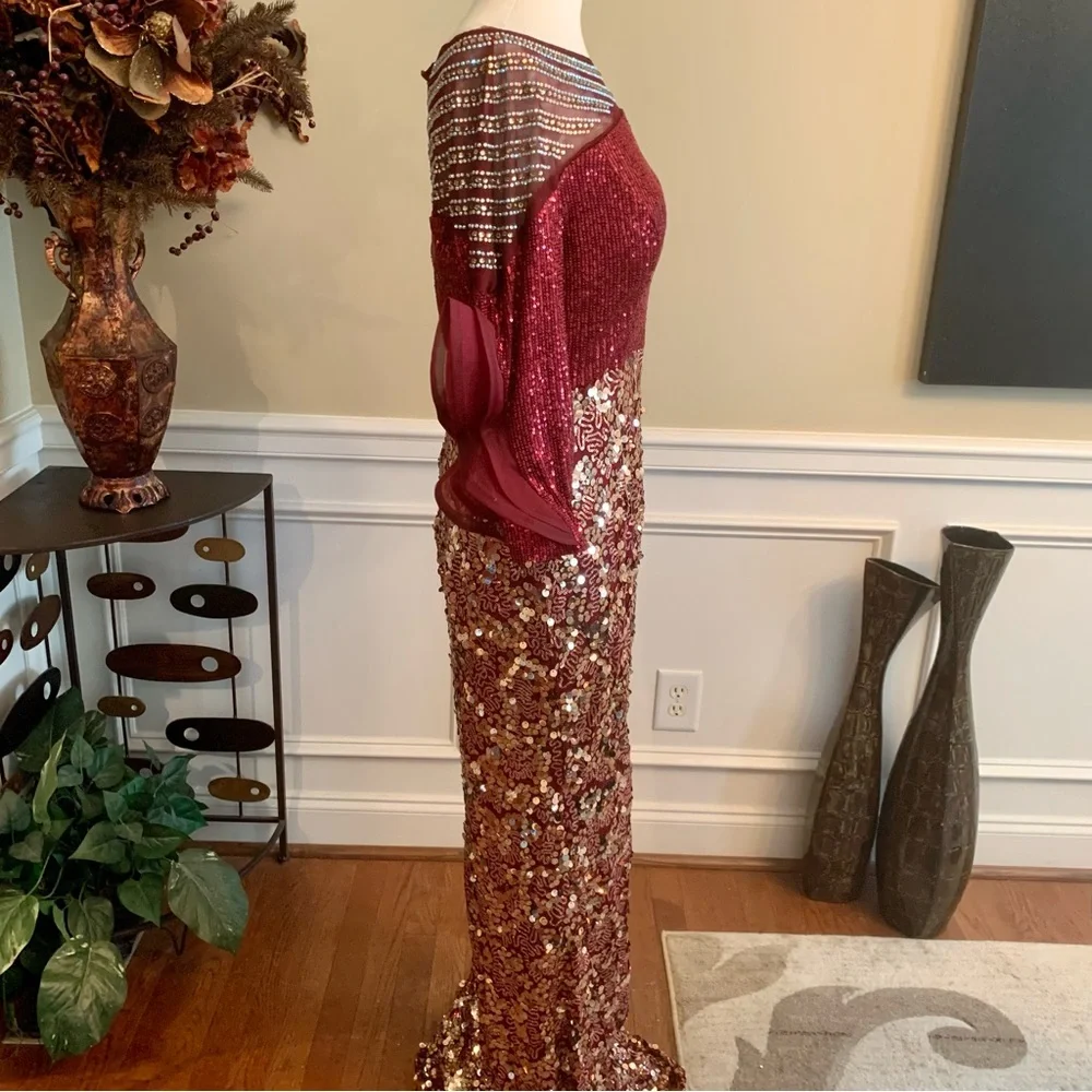 Bee Queen by Raseda Sequined Long Dress - Picture 3 of 11